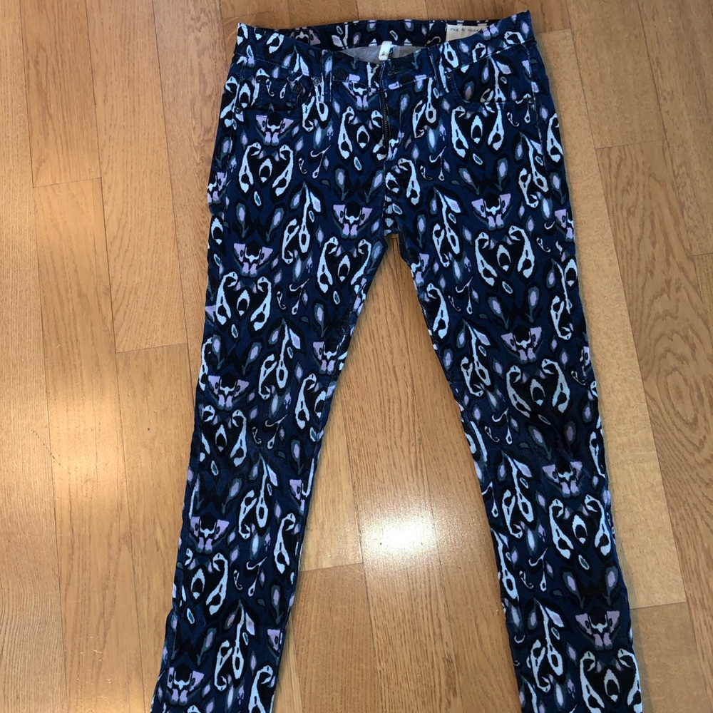 Rag & Bone patterned Corduroy skinny jeans